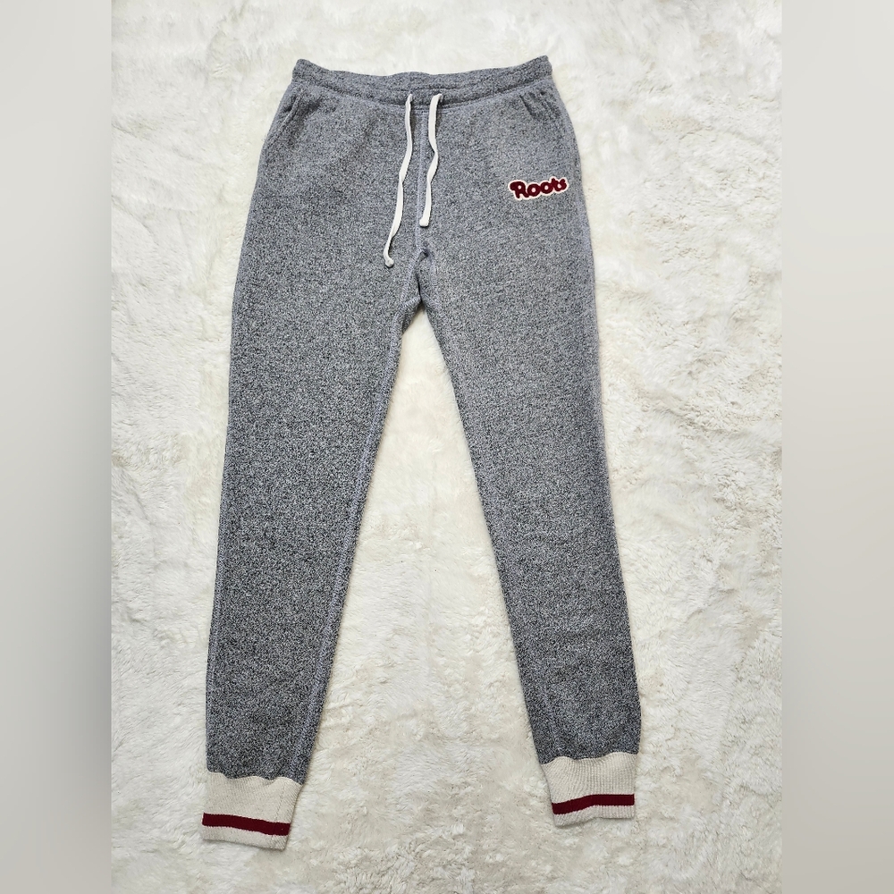 Roots Gray Track Pants with Red Logo